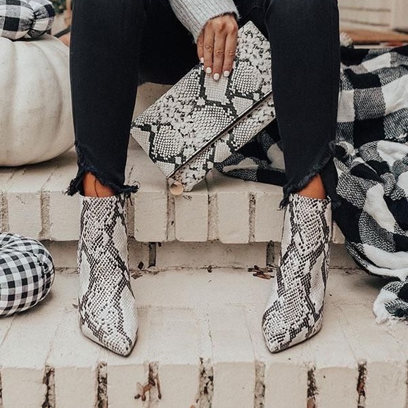 Snakeskin Booties - Picture 3 of 12